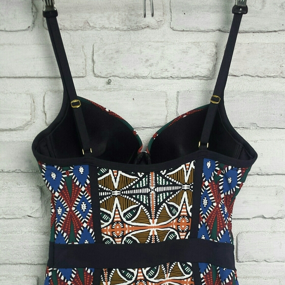 NWT Bleu Rod Beattie Women's Multi Color Print One Piece Swim Suit 4 - Picture 8 of 12